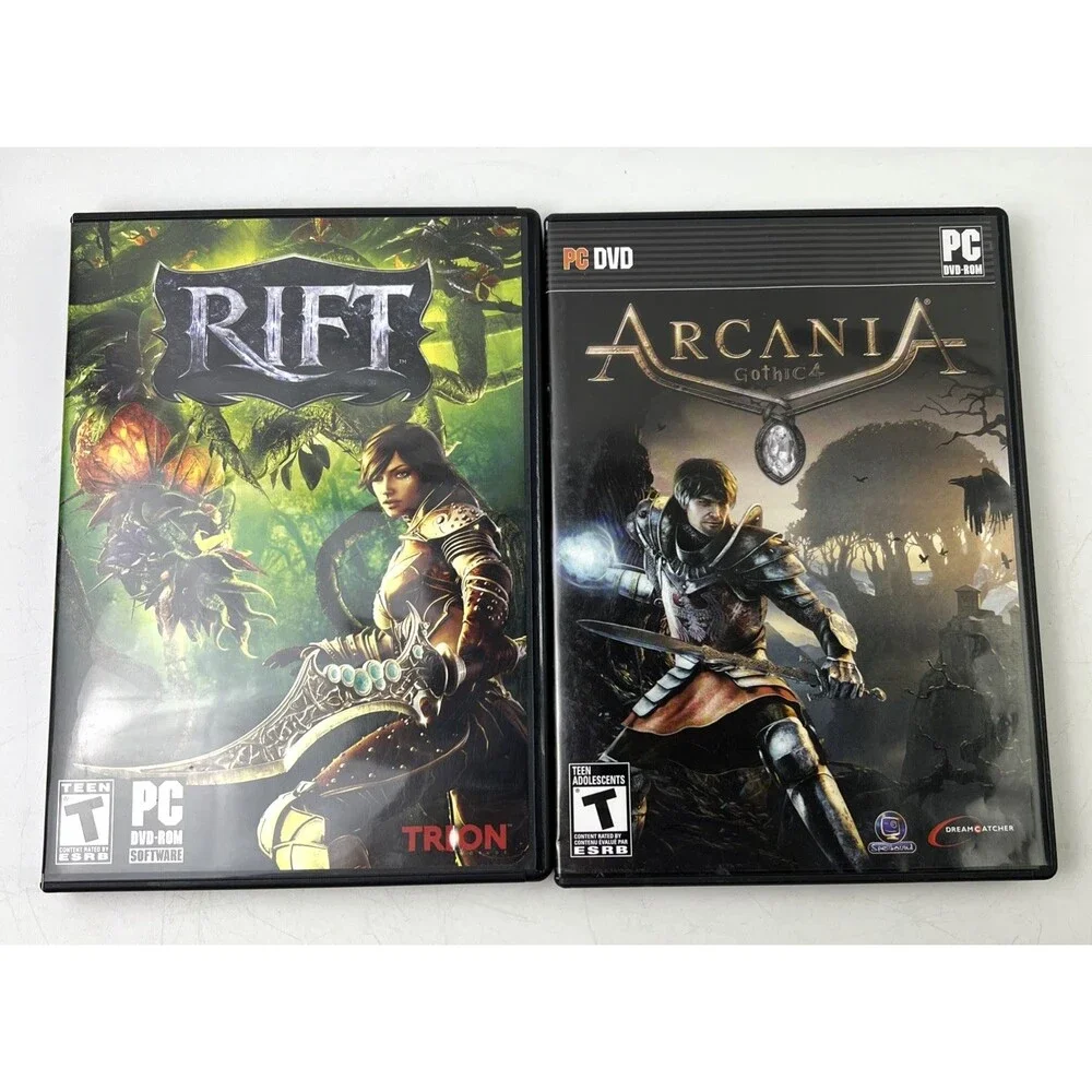 Arcania: Gothic 4 (PC, 2010) Video Game AND Rift PC Game Both for T